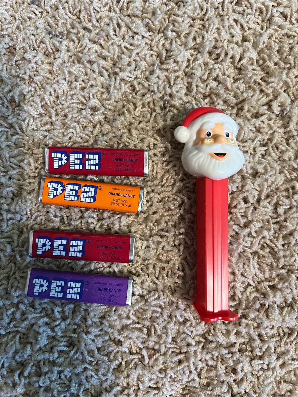 Santa PEZ Dispenser with 4 Packs Candy